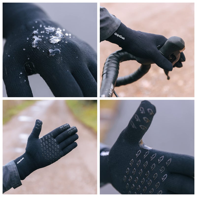 GripGrab Waterproof Knitted Thermal Cycling Gloves Winter Anti Slip Windproof Full Finger Rain Protection Bicycle Glove - Image 3